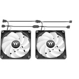 Thermaltake CT120 Reverse ARGB Sync PC Cooling Fan, Gehäuselüfter schwarz, 2er Pack, ohne Controller, Reverse, 120 mm