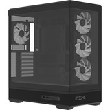 Aerocool P500B Digi-BK-v1 , Tower-Gehäuse schwarz, Tempered Glass x 2