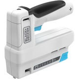 BLACK+DECKER Akku-Tacker BCN115, 3,6Volt/1,5Ah, Elektrotacker weiß/schwarz, integrierter Li-Ion-Akku 1,5Ah, inkl. Klammern und Nägel