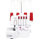 Brother Mechanische Nähmaschine M343D - Overlockmaschine weiß/rot