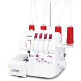 Brother Mechanische Nähmaschine M343D - Overlockmaschine weiß/rot