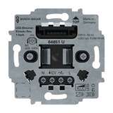 Busch-Jaeger LED-Tastdimmer-Einsatz flex Typ 64851 U, Unterputz, 3-240 Watt, Phasenan- und Phasenabschnitt schwarz (matt), Retail