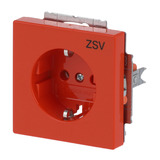 Busch-Jaeger Steckdosen Einsatz 2 Polig plus Erde 10 bis 16 Ampere 250 Volt 20 EUC-14-82 orange, Retail