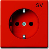 Busch-Jaeger Steckdosen Einsatz 2 Polig plus Erde 10 bis 16 Ampere 250 Volt 20 EUC-14-82 orange, Retail