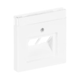 Busch-Jaeger Zentralscheibe Datenanschluss/Schrägauslass für UAE-Anschlussdosen Typ 1803-02-84, Abdeckung weiß (glänzend), Retail