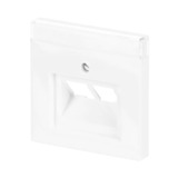 Busch-Jaeger Zentralscheibe Datenanschluss/Schrägauslass für UAE-Anschlussdosen Typ 1803-02-84, Abdeckung weiß (glänzend), Retail