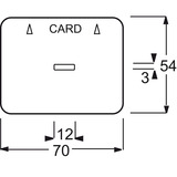 Busch-Jaeger Zentralscheibe Steckwippen glänzend für Cardschalter, Abdeckung Retail