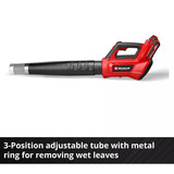 EINHELL Professional Akku-Laubbläser GP-LB 36/230 Li E BL-Solo, 36Volt (2x18V) rot/schwarz, ohne Akku und Ladegerät