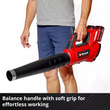 EINHELL Professional Akku-Laubbläser GP-LB 36/230 Li E BL-Solo, 36Volt (2x18V) rot/schwarz, ohne Akku und Ladegerät