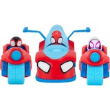 Jazwares Spidey Team Split Racer - Jet + 2 Motorräder, Spielfahrzeug 