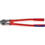 KNIPEX Bolzenschneider 71 72 610, Schneid-Zange rot/blau, Länge 610mm, 12-fach einstellbar, mit Dämpfer