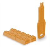 Lindy RJ45 Port Schloss (10 Stück) mit Schlüssel orange, Code Orange
