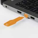 Lindy RJ45 Port Schloss (10 Stück) mit Schlüssel orange, Code Orange
