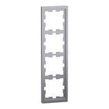 Merten Rahmen vierfach D-Life MEG4040-6536 aus Thermoplast lackiert, glänzend, IP20 edelstahl, Retail