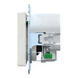 Merten Schutzkontakt-Steckdose mit USB-Ladegerät, Unterputz, 16 Ampere, 250 Volt, System M weiß (glänzend), Retail