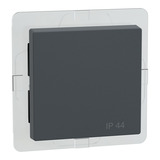 Merten Single Wippe für Wechselschalter Kreuzschalter und Taster anthrazit, Retail