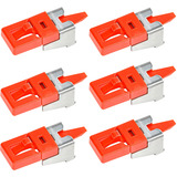 SMARTKEEPER ESSENTIAL LAN Cable Grip, 6 Stück, Halterung rot, für RJ-45 Stecker