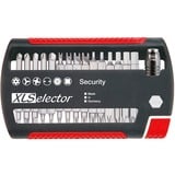 Wiha Bit-Satz XLSelector Security, 31-teilig schwarz/rot, 25mm, 1/4"