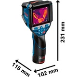 Bosch Akku-Wärmebildkamera GTC 600 C Professional, 12Volt, Thermodetektor blau/schwarz, Li-Ionen-Akku 2,0Ah, L-BOXX