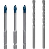 Bosch EXPERT HEX-9 HardCeramic Bohrer Mixed-Set, Ø 6mm, Bohrer-Satz 5-teilig, inkl. 2 CYL-3-Betonbohrer