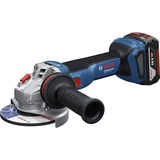 Bosch Professional Akku-Winkelschleifer GWS 18V-11 S Professional solo, 18Volt blau, ohne Akku und Ladegerät, in L-BOXX