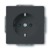 Busch-Jaeger Schutzkontakt Steckdosen-Einsatz mit erhöhtem Berührungsschutz anthrazit, Retail