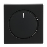 Busch-Jaeger Zentralscheibe matt für Drehdimmer Typ 6540-885-102 mit transparentem Leuchtring, Abdeckung schwarz (matt), Retail