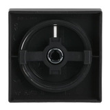 Busch-Jaeger Zentralscheibe matt für Drehdimmer Typ 6540-885-102 mit transparentem Leuchtring, Abdeckung schwarz (matt), Retail