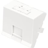 Digitus Frontplatte 1-Port, 45x45mm, abgewinkelt, Abdeckung weiß, für Rahmen DN-93802-5-SH und Keystone-Module