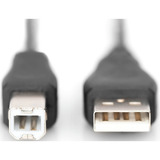 Digitus USB 2.0 Anschlusskabel USB-A (Stecker) > USB-B (Stecker) schwarz, 3 Meter