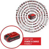 EINHELL Akku Power-X-Change Plus 18Volt 4,0Ah SEALED rot/schwarz, IP57, wasserfest, Kurzschlusssicherung