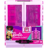 Mattel Barbie Kleiderschrank, Puppenmöbel rosa/weiß
