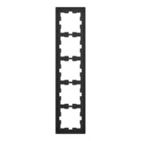 Merten Rahmen fünffach aus Stein für Senkrecht- und Waagerechtmontage schiefer, Retail