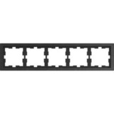 Merten Rahmen fünffach aus Stein für Senkrecht- und Waagerechtmontage schiefer, Retail