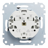 Merten Steckdose mit Klappdeckel, Schutzkontaktsteckdose Typ F, 16 Ampere, 250 Volt, Unterputz schwarz (matt), Retail