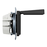 Merten Steckdose mit Klappdeckel, Schutzkontaktsteckdose Typ F, 16 Ampere, 250 Volt, Unterputz schwarz (matt), Retail