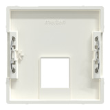 Merten Zentralplatte für RJ12-Telefonsteckdosen-Einsätze glänzend weiß, Retail