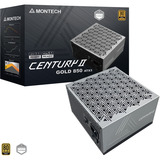 Montech CENTURY II 850, PC-Netzteil silber, 1x 12-Pin High Power GPU, 4x PCIe, Kabelmanagement, 850 Watt