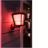 Philips White & Color Ambiance Econic Outdoor stehende Wandleuchte, LED-Leuchte schwarz