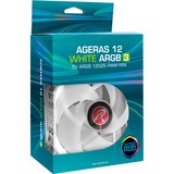 RAIJINTEK AGERAS 12 WHITE ARGB-3, Gehäuselüfter weiß, 120 mm