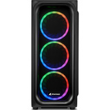 Sharkoon TK5M RGB Generalüberholt, Tower-Gehäuse schwarz, Gehärtetes Glas
