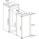 homeX CFB1181E, Kühlschrank 88 cm Nische
