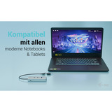 i-tec USB-C/USB-A Charging Metal HUB 4 Port, USB-Hub silber