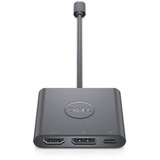 Dell Adapter USB-C > HDMI + DisplayPort, mit Power Pass-Through schwarz