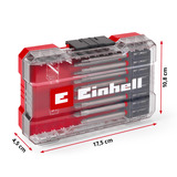 EINHELL  Bit-Set in M-CASE, 16-teilig, Bit-Satz extra lang, 90 mm