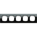 Gira Abdeckrahmen fünffach Esprit, Abdeckung schwarz, Retail