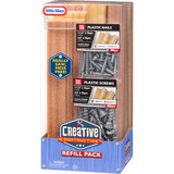 MGA Entertainment Little Tikes Creative Construction - Holz, Nägel und Schraubenset, Kinderwerkzeug 