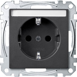 Merten Schutzkontaktsteckdose mit Schriftfeld anthrazit, Retail