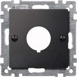 Merten Zentralplatte mit Einlochbefestigung und Schraubbefestigung für Befehlsgerät, Abdeckung anthrazit, Retail