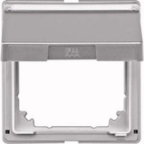 Merten Zwischenring Aquadesign mit Klappdeckel und Beschriftungsfeld, Abdeckung aluminium, Retail